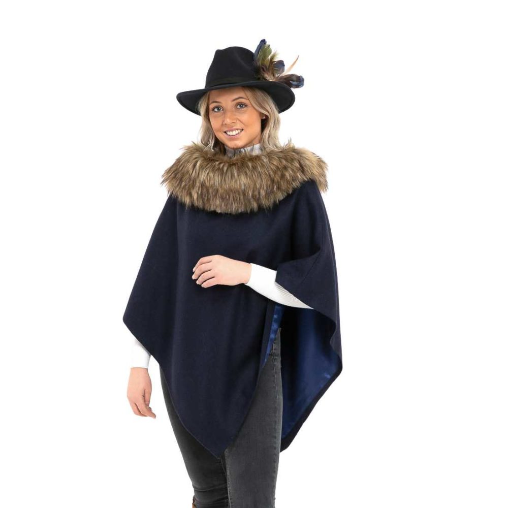 Vivienne Regular Cape with Navy Lining