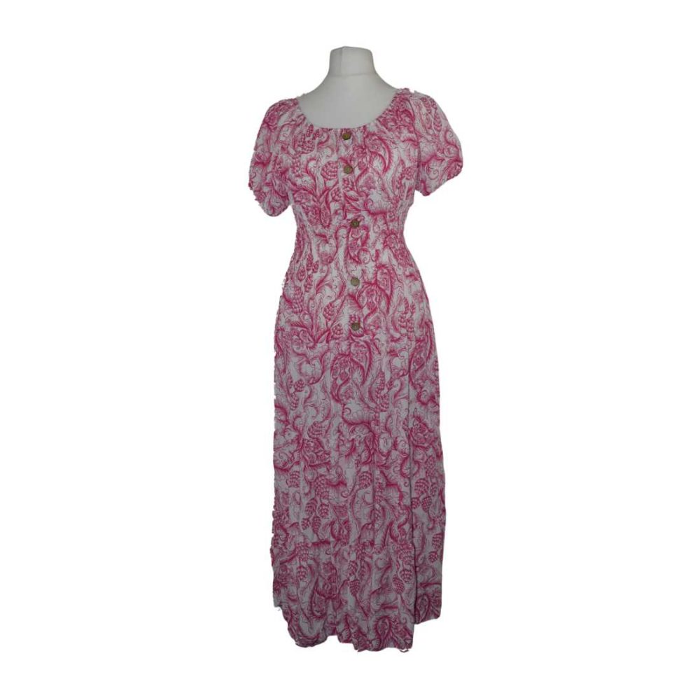Pink OTS Midi Dress